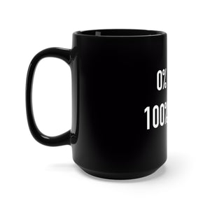 100% Grind Black Mug 15oz