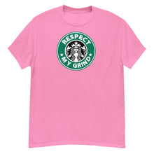 Load image into Gallery viewer, Respect My Grind Starbucks Men&#39;s fitted straight cut t-shirt