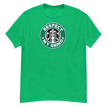 Load image into Gallery viewer, Respect My Grind Starbucks Men&#39;s fitted straight cut t-shirt