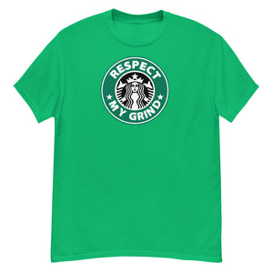 Respect My Grind Starbucks Men's fitted straight cut t-shirt