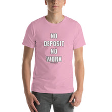 Load image into Gallery viewer, No Deposit No Work Short-Sleeve Unisex T-Shirt