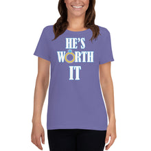 Load image into Gallery viewer, He&#39;s Worth It Women&#39;s short sleeve t-shirt