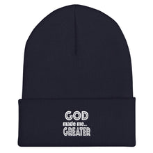 Load image into Gallery viewer, GOD made me GREATER Cuffed Beanie