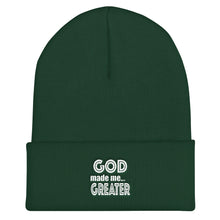 Load image into Gallery viewer, GOD made me GREATER Cuffed Beanie