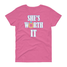 Load image into Gallery viewer, She&#39;s Worth It Women&#39;s short sleeve t-shirt