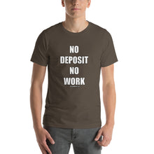 Load image into Gallery viewer, No Deposit No Work Short-Sleeve Unisex T-Shirt