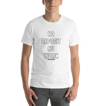 Load image into Gallery viewer, No Deposit No Work Short-Sleeve Unisex T-Shirt