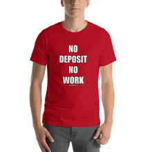 Load image into Gallery viewer, No Deposit No Work Short-Sleeve Unisex T-Shirt