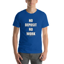 Load image into Gallery viewer, No Deposit No Work Short-Sleeve Unisex T-Shirt
