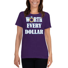 Load image into Gallery viewer, Worth Every Dollar Women&#39;s short sleeve t-shirt